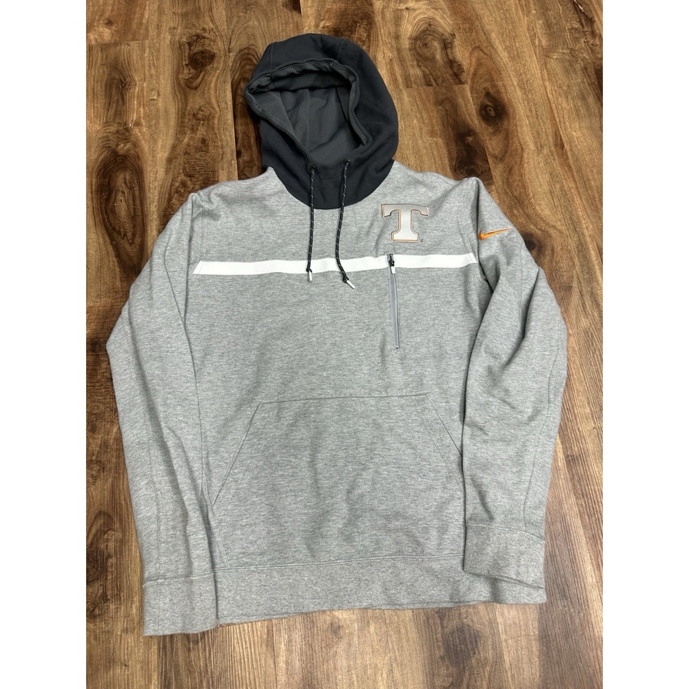 Nike Tennessee Volunteers Hoodie Men Large Gray UT Vols Chest Zip Pullover